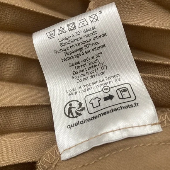 Sezane Dune Pleated Skirt in Gold - Picture 5 of 5